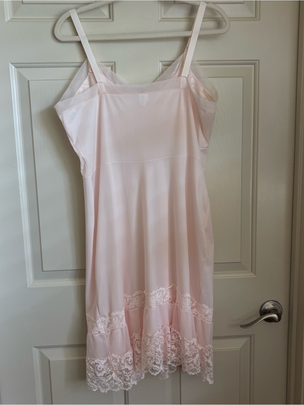 Vintage Movie Star Pink Lace Slip Nightgown Cottagecore Midsize Fashion 40 - Picture 5 of 13